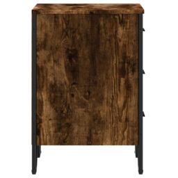 Berkfield Home Bedside Cabinet Smoked Oak 40x41x60 cm Engineered Wood in Brown - Size: 40 x 41 x 60 cm - thumbnail 6