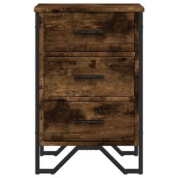 Berkfield Home Bedside Cabinet Smoked Oak 40x41x60 cm Engineered Wood in Brown - Size: 40 x 41 x 60 cm - thumbnail 5