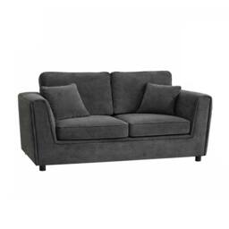 Furnishings For Less UK Ascot Large 3 Seater Sofa Chenille Fabric Charcoal Couch - thumbnail 5