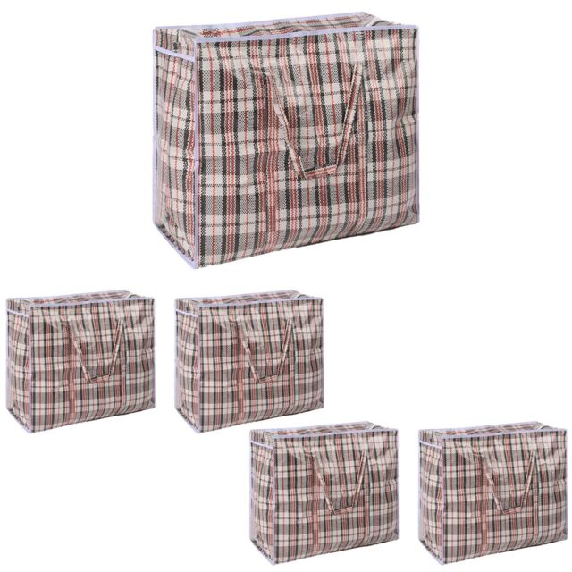 OHS Laundry Bags Zip 5 x Extra Large Clothes Bedding Storage Bag Organiser in Grey - image 1