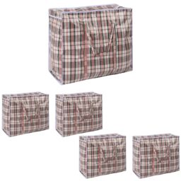 OHS Laundry Bags Zip 5 x Extra Large Clothes Bedding Storage Bag Organiser in Grey - thumbnail 1