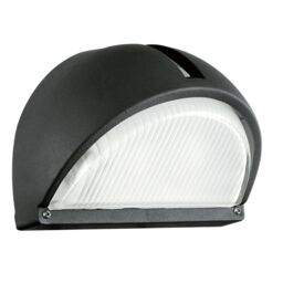 Loops IP44 Outdoor Wall Light Black Aluminium 1 x 40W E27 Bulb Porch Lamp