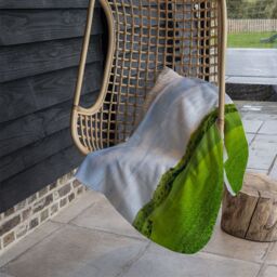 Benjamin Tate Design Summer landscape with hilly green field & forest in the distance Designer Blanket in Natural - Size: 120 cm x 150 cm - thumbnail 3