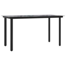 Berkfield Home 5 Piece Garden Dining Set Black Textilene & Steel - thumbnail 6