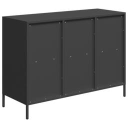 Berkfield Home Sideboard Black 101.5x39x73.5 cm Cold-rolled Steel - thumbnail 7