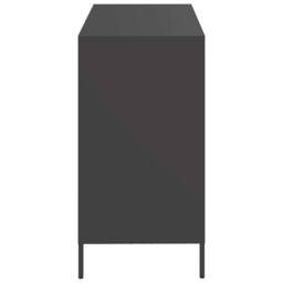 Berkfield Home Sideboard Black 101.5x39x73.5 cm Cold-rolled Steel - thumbnail 6