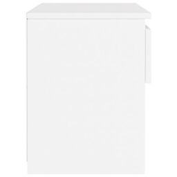 Berkfield Home Bedside Cabinet White 40x30x39 cm Engineered Wood - Size: 40 x 30 x 39 cm - thumbnail 5
