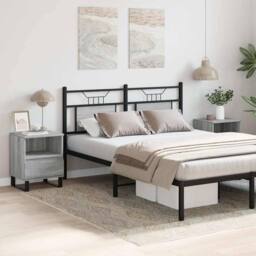 Berkfield Home Modern Bedside Cabinets 2 pcs Grey Sonoma 40x35x50 cm Engineered Wood - Size: 40 x 35 x 50 cm - thumbnail 1