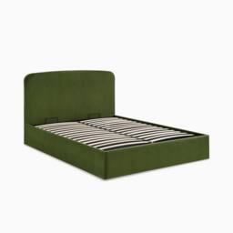 FurnitureboxUK Amelie Green Velvet Ottoman Double Bed Frame - Size: King - thumbnail 5