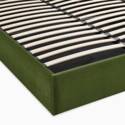 FurnitureboxUK Amelie Green Velvet Ottoman Double Bed Frame - Size: King - thumbnail 8