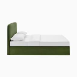 FurnitureboxUK Amelie Green Velvet Ottoman Double Bed Frame - Size: King - thumbnail 4