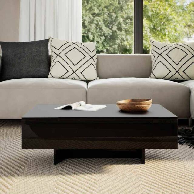 Berkfield Home Elegant Coffee Table High Gloss Black - image 1