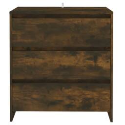 Berkfield Home Sideboard Smoked Oak 70x41x75 cm Engineered Wood in Brown - Size: 70 x 41 x 75 cm - thumbnail 1