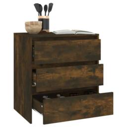 Berkfield Home Sideboard Smoked Oak 70x41x75 cm Engineered Wood in Brown - Size: 70 x 41 x 75 cm - thumbnail 7
