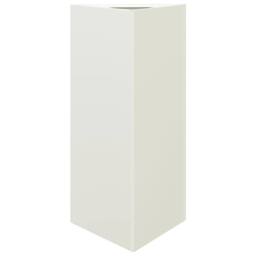 Berkfield Home Durable Garden Planter White Triangular 40x34.5x70 cm Steel - thumbnail 3