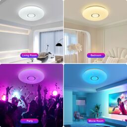 Harper Living LED Smart Ceiling Light, 24 Watts RGB CCT 2700K-6500K, Dimmable in White - thumbnail 5