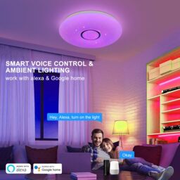 Harper Living LED Smart Ceiling Light, 24 Watts RGB CCT 2700K-6500K, Dimmable in White - thumbnail 3