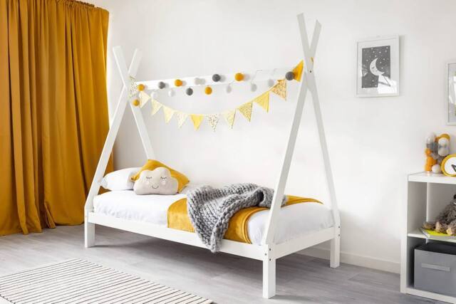 Crazy Price Beds Ltd Jessie Kids White Wooden Tent Bed - Size: Single - image 1