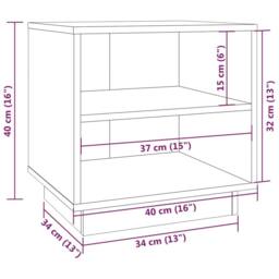 Berkfield Home Bedside Cabinets 2 pcs 40x34x40 cm Solid Wood Pine in Natural - Size: 40 x 34 x 40 cm - thumbnail 9