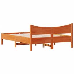 Berkfield Home Beautiful Bed Frame without Mattress Wax Brown 120x200 cm Solid W - thumbnail 6