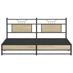 Berkfield Home Bed Frame without Mattress Sonoma Oak 160x200 cm Engineered Wood in Brown - thumbnail 6