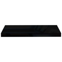 Berkfield Home Floating Wall Shelf High Gloss Black 60x23.5x3.8 cm MDF - thumbnail 4