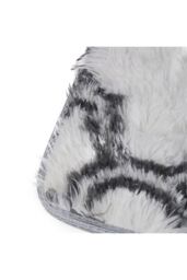 Living and Home 100Cm x 180Cm Modern Geometric Shag Rug in White - Size: 180 cm x 100 cm - thumbnail 6