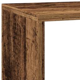 Berkfield Home Room Divider Bookcase 4-Tier Smoked Oak 131.5x29x131.5 cm Wood in Brown - thumbnail 9