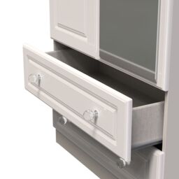 Ready Assembled 2 U Stratford 2 Door 2 Drawer Mirrored Wardrobe (Ready Assembled) in Taupe - thumbnail 6