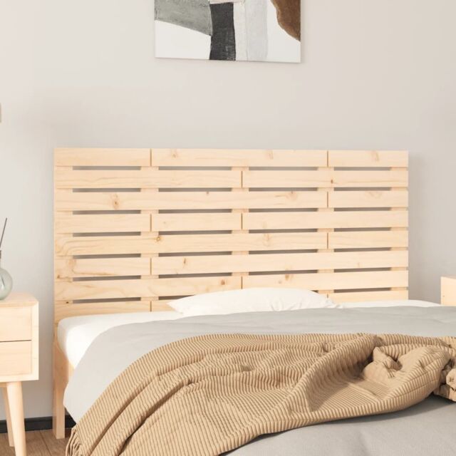Berkfield Home Wall Headboard 141x3x63 cm Solid Wood Pine in Brown - Size: 141 x 3 x 63 cm - image 1