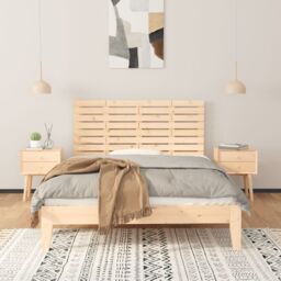 Berkfield Home Wall Headboard 141x3x63 cm Solid Wood Pine in Brown - Size: 141 x 3 x 63 cm - thumbnail 3