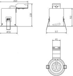 Netlighting Tilt GU10 FireRated Downlight Chrome 230V IP20 35W in Grey - thumbnail 2