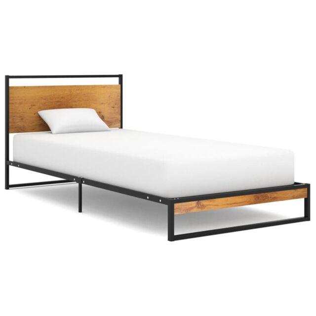 Berkfield Home Bed Frame Metal 100x200 cm in Black - image 1