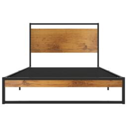 Berkfield Home Bed Frame Metal 100x200 cm in Black - thumbnail 3