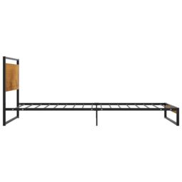 Berkfield Home Bed Frame Metal 100x200 cm in Black - thumbnail 4