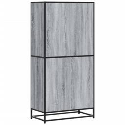 Berkfield Home Highboard Grey Sonoma 68x35x139 cm Engineered Wood - Size: 68 x 35 x 139 cm - thumbnail 6