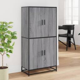 Berkfield Home Highboard Grey Sonoma 68x35x139 cm Engineered Wood - Size: 68 x 35 x 139 cm - thumbnail 3