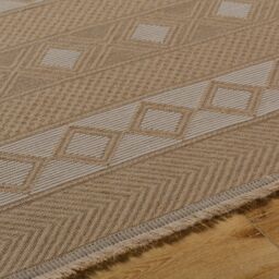 Livabliss Mystery-Washable Tan Beige Ivory Modern Jute Living Dining Rug - Size: 150 cm x 250 cm - thumbnail 7