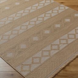 Livabliss Mystery-Washable Tan Beige Ivory Modern Jute Living Dining Rug - Size: 150 cm x 250 cm - thumbnail 6