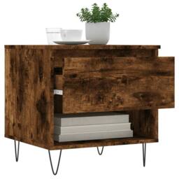 Berkfield Home Modern Coffee Tables 2 pcs Smoked Oak 50x46x50 cm Engineered Wood in Brown - Size: 50 x 46 x 50 cm - thumbnail 4