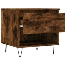 Berkfield Home Modern Coffee Tables 2 pcs Smoked Oak 50x46x50 cm Engineered Wood in Brown - Size: 50 x 46 x 50 cm - thumbnail 7