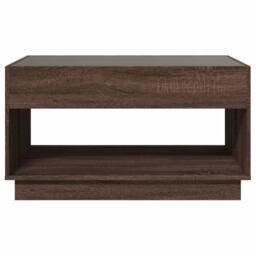Berkfield Home Coffee Table with Infinity LED Brown Oak 90x50x50 cm - Size: 90 x 50 x 50 cm - thumbnail 6