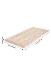Living and Home 10cm Comfortable Quilted Mattress Topper in Tan - Size: Super King - thumbnail 7