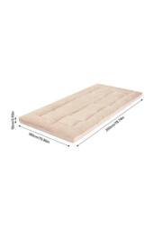 Living and Home 10cm Comfortable Quilted Mattress Topper in Tan - Size: Super King - thumbnail 6