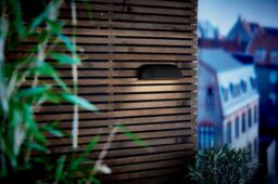 Nordlux Modern Outdoor Wall Light Black Metal Intergrated LED Weatherproof - Mains Powered, IP44 - thumbnail 2