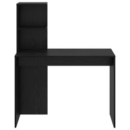 Berkfield Home Black Oak Writing Desk Black Oak MDF, laminate Compact Shelving - thumbnail 4