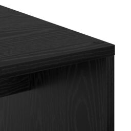Berkfield Home Black Oak Writing Desk Black Oak MDF, laminate Compact Shelving - thumbnail 7