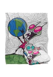 Nickelodeon Invader Zim & Gir Silky Touch Super Soft Throw Blanket 152 X 127 cm in White - thumbnail 2
