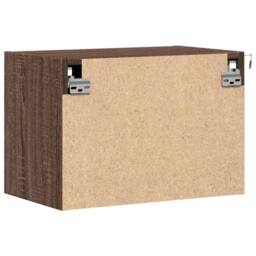 Berkfield Home Durable Wall-mounted Bedside Cabinets with LED Lights 2 pcs Brown Oak - thumbnail 9