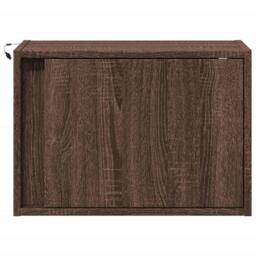 Berkfield Home Durable Wall-mounted Bedside Cabinets with LED Lights 2 pcs Brown Oak - thumbnail 6